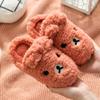 Pantuflas de Algodón para Niños Invierno Talón de Bolsa Dibujos Animados para Interior Hogar Niñas Lindas Antideslizantes Cálidas Zapatos de Casa para Bebé