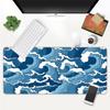 Alfombrilla para Teclado de Computadora Oversize Estilo Nuevo Ola de Mar Simple y Resistente a Manchas Transfronteriza con Patrón de Nube Flor de Durazno, Alfombrilla Gruesa Lavable para Escritorio y Alfombrilla para Ratón