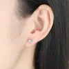 Pendientes de Plata S925 con Cierre de Mariposa para Mujer, Estilo Coreano, Lindos, Sencillos, Pendientes Compactos, Diseño de Alta Gama, Pendientes de Regalo de Cumpleaños
