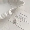 Cadena Cuadrada de Clavícula de Alta Gama para Mujer, Moderna y Exquisita, Estilo Minimalista con Incrustación de Circonita, Collar Sencillo Dulce y Fresco