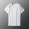 Design de Cor Sólida Camiseta Fina de Seda Gelo de Secagem Rápida Masculina Nova Slim Gola Redonda Manga Curta Juventude Top Cor Pura Verão