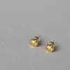 Pendientes de Plata de Ley 925 con Aguja, Estilo Japonés y Coreano, Pequeños y Exquisitos, Minimalistas, para el Viaje Diario, Piedra de Lava Irregular, Circonita, Diamante Brillante