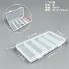 1.7 Caja de Plástico para Aparejos de Pesca de Longitud Media con Doble Cierre y 5 Compartimentos con Tapa Abatible de Doble Cierre para Papelería, Accesorios de Manualidades y Organización y Empaquetado de Tornillos