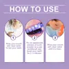 Pó Clareador de Dentes Roxo protege suavemente as gengivas, limpa os dentes, remove manchas amarelas e de tabaco, e melhora o mau hálito.