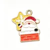 Liga Cruzada Óleo Gotejante Pingente DIY Árvore de Natal Floco de Neve Ornamentos Acessórios Chaveiro Pulseira Brincos Fabricação de Pingentes