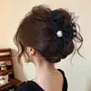 Pinza para el pelo de estrella con garra y estampado de leopardo estilo retro, dulce y fresca, para recogidos, pinza de acetato de gato y tiburón, accesorio de pelo elegante en forma de corazón