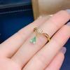 Nuevo anillo suelto con forma de gota de agua y corona verde oliva con diseño de tesoro para mujer, transmisión en vivo en línea de celebridades, bienestar inteligente.