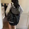 Mochila de Lona para Mulheres, Grande Capacidade, Estilo Coreano Casual, Bolsa Escolar para Estudantes, Mochila Versátil para Caminhada ao Ar Livre, Mochila de Viagem