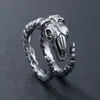Anillo Cabeza de Dragón Zodiacal Supremo Transfronterizo Europeo y Americano para Hombre Dominante Retro Joyería de Mano Anillo de Calavera Punk Personalidad