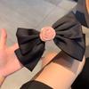 Horquilla de lazo de flores estilo francés para mujer, clip trasero, elegante coletero, horquilla de celebridad de internet para mujer, coletero de rosas para mujer
