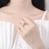 Venta en vivo de anillo de diamantes de imitación de princesa de 2 quilates con temperamento, joyería para mujeres, fabricantes en stock, venta al por mayor