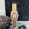 Comercio Exterior Transfronterizo Nueva Moda Temperamento Xiaofang Reloj de Mujer Incrustado de Diamantes Lujo Ligero Gama Alta Forma de Barril de Vino Reloj de Cuarzo para Mujer