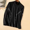 Camiseta básica unisex de cuello medio, terciopelo de doble cara, terciopelo alemán, otoño e invierno, forrada de polar, engrosada, cálida, versátil, corte ajustado