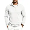 Outono 2026 Masculino Meio Zíper Gola Alta Tricô Jacquard Xadrez para Ir ao Trabalho Casual Tamanho Europeu Camiseta de Manga Longa