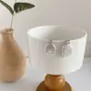 Pendientes de Perla Botón de Forma Especial Natural Barroco Coloridos Extra Grandes con Pasador de Plata S925 Pendientes Simples Estilo Francés para Mujer