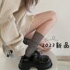 Calcetines blancos de becerro dulces estilo japonés para mujer, calcetines finos y carnosos grises para primavera y verano, calcetines negros de felpa, calcetines blancos de seda JK