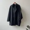 Gabardina de Cuello Alto Estilo Japonés para Mujer, Nueva Versión Coreana Primavera y Otoño 2025, Abrigo Delgado de Textura Suelta de Longitud Media