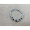 Venta caliente de AliExpress pulsera de cuentas negras pino blanco esmerilado piedra volcánica cruz cuerda de mano 8mm cuerda elástica