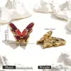 Pingente de Aço Inoxidável em Forma de Flor Borboleta Colorido com Gotejamento de Óleo Multi-Estilo Pingente de Colar DIY Acessórios de Joias Atacado