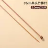 Atacado do Fabricante Agulhas de Tricô de Bambu Carbonizado de Cabeça Única para Tricotar Cachecóis, Agulhas Retas, Conjunto Completo de Ferramentas de Tricô Domésticas