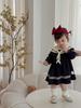 Vestido de Estilo Preppy para Niñas, Diseño en Lado Izquierdo y Derecho, Moda de Otoño para Bebés, Vestido con Solapa Estilo Coreano, Vestido de Princesa para Niños, Moderno