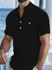 Comercio Exterior Europeo y Americano Transfronterizo Verano Nuevo Retro Transpirable Delgado Camisa de Manga Corta de Algodón y Lino para Hombre