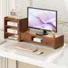 Soporte para monitor de computadora, estante para pantalla, base para monitor de computadora de escritorio, organizador de escritorio de oficina