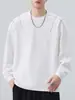 Camiseta de manga larga estilo americano de calle Anyang para hombre, nueva colección otoño 2026, diseño color block, corte holgado, adecuada como capa base