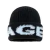 Gorro adelgazante para mujer de otoño e invierno, Gorro de punto de otoño, Nuevo gorro de punto jacquard con letras creativas, Gorro tipo turbante holgado
