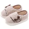 Pantuflas de Algodón Postparto Jie Liya para Mujer, Pantuflas de Invierno para Casa con Lazo, Forro de Felpa, Antideslizantes, Talón Cerrado, para Mujeres Embarazadas