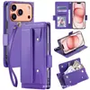 Aplicable para Funda de Cuero para iPhone 18 Pro Samsung S27 Portatarjetas Multifuncional Billetera para Monedas Funda Protectora Anticaídas A57