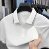 Estilo nuevo de verano para hombres de mediana edad, polo casual de moda, color liso, manga corta, jersey