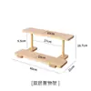 Estante de Almacenamiento Estilo Madera Natural Organizador de Escritorio para Cosméticos y Figuras Estante de Exhibición de Escalera Multicapa de Madera Maciza Soporte de Exhibición Decorativo
