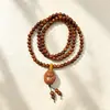 Pulseira de Sândalo Dourado Indonésio Natural com Várias Tiras Brinquedo Cultural de Madeira Deus da Riqueza Colares 108 Pingente para Carro Contas de Oração Venda por Atacado