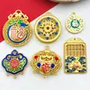 Estilo Tradicional Chino Candado de Longevidad Chapado en Oro Colgante Ábaco Cerradura de la Fortuna Hueca Pulsera con Dijes Aleación Accesorios para Joyería DIY
