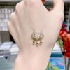 Collar con candado de seguridad Ruyi para mujer, ligero, de lujo, con diseño de nicho, colgante con candado de longevidad para novia, regalo de cumpleaños para novia