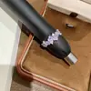 Anel de Flor Roxa de Luxo para Mulheres, Estilo Vinha, Requintado e Versátil, Anel Aberto Inspirado em Chanel para Uso Diário, Anel para Dedo Indicador