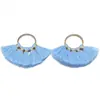 Pendientes de Aro Metálico con Borla de Abanico de Colores Accesorios para el Cabello Accesorios Colgantes Hechos a Mano DIY Colgante para Llave Colgante Pequeño