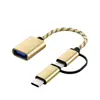 O novo adaptador OTG dois em um Android é adequado para celular Huawei tipo C Conversor de Pen Drive Adaptador 5