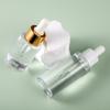 Frasco Conta-gotas Personalizado de PET Transparente de Parede Grossa de 20ml30ml40ml50ml para Líquido Essencial Cosmético Frasco Plástico