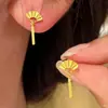 Brincos de Franja de Leque Modernos para Mulheres, Novos Brincos Retrô Chineses em Formato de Leque com um Toque de Luxo