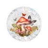 BR-JD502 Adesivo de Janela Catcher Solar Colorido com Desenho de Cogumelo e Borboleta Autoadesivo Adesivo Decorativo para Embelezamento de Vidro