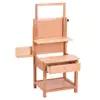 Caballete de Arte de Madera de Haya Integrado con Soporte de Tablero Ajustable Bandeja Lateral Almacenamiento con Cajón Diseño Estudiante de Arte Aula Bocetos