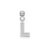 Andywen Plata S925 Accesorios de Letras Microincrustados Colgante de Letra Inglesa Simple y Versátil Pendientes Colgantes de 26 Letras