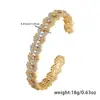 Pulsera de Zirconia de Lujo en Forma de Semicírculo para Mujer con Cobre Microincrustado, Estilo Japonés y Coreano, Diseño Minimalista de Nicho, Venta al por Mayor
