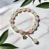 Pulseira Atacado 1 Yuan Pedra Olho de Gato Imitação Marca Bênção Flores de Pessegueiro Nicho Alto Padrão Lírio do Vale Borboleta Pulseira