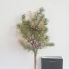 Amazon Plantas Artificiales Accesorios de Navidad Frutas Rojas Ramas de Pino Agujas Pe Artificial Atmósfera Decoraciones Artesanales
