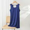 Camisola de Modal para Verão para Mulheres, Fina, Respirável, Alça Fina (Spaghetti), Sem Mangas, Cor Sólida, Pode ser Usada Fora