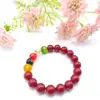 Diseño de Accesorios del Dios de la Riqueza de Cinco Caminos de Cinabrio, Artículo Popular para Transmisión en Vivo, Pulsera de Bodhi con Hilo de Alta Elasticidad, Más Vendido