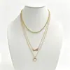 Cadena de Perlas Oceánicas de Venta Caliente Transfronteriza Europea y Americana Cadena para Clavícula de Mujer Colgante de Estrella de Mar y Concha Collar Multicapa Apilable Venta al por Mayor